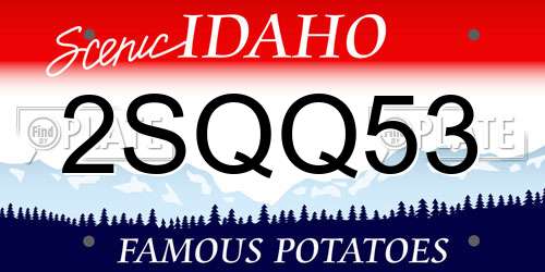2SQQ53 Idaho License Plate