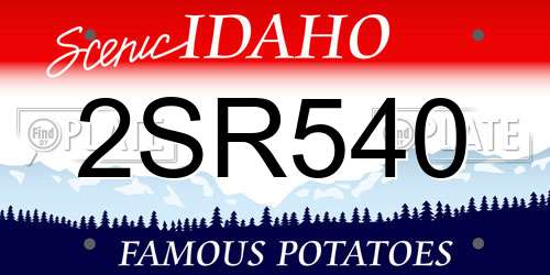 2SR540 Idaho License Plate