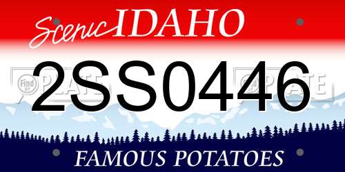 2SS0446 Idaho License Plate