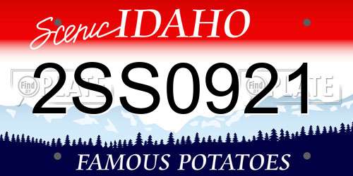 2SS0921 Idaho License Plate