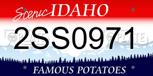 2SS0971 Idaho License Plate