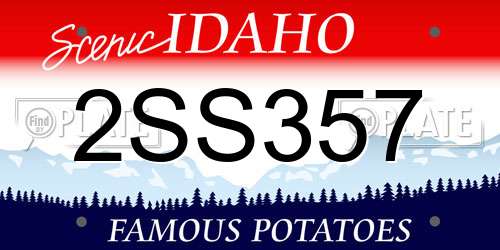 2SS357 Idaho License Plate