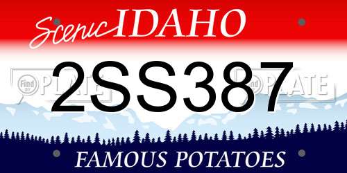 2SS387 Idaho License Plate