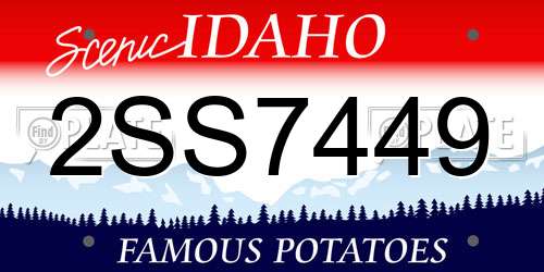 2SS7449 Idaho License Plate