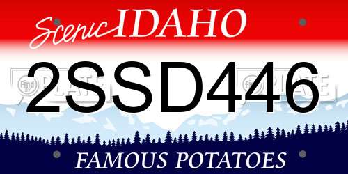 2SSD446 Idaho License Plate