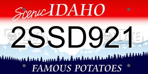 2SSD921 Idaho License Plate