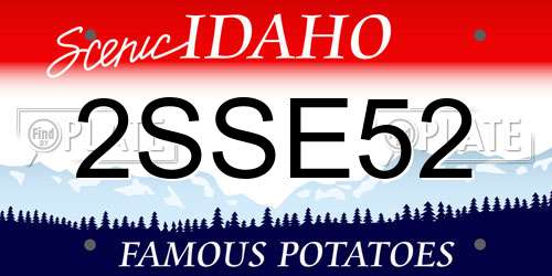 2SSE52 Idaho License Plate