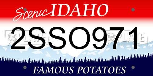 2SSO971 Idaho License Plate