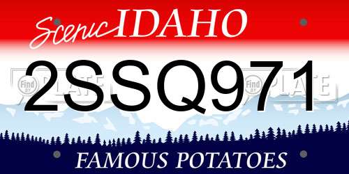 2SSQ971 Idaho License Plate