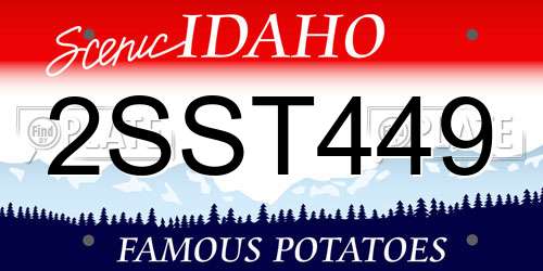 2SST449 Idaho License Plate