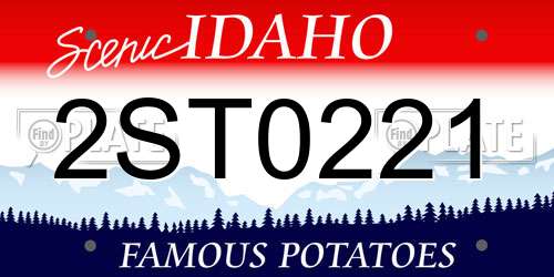 2ST0221 Idaho License Plate