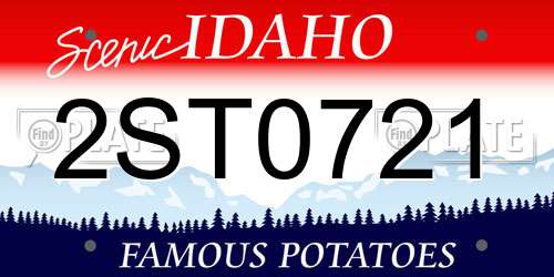 2ST0721 Idaho License Plate