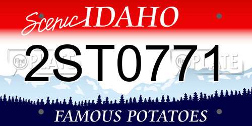 2ST0771 Idaho License Plate