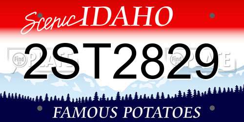 2ST2829 Idaho License Plate