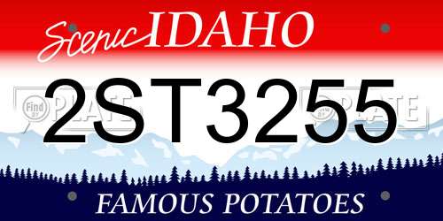 2ST3255 Idaho License Plate