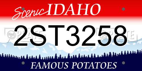 2ST3258 Idaho License Plate
