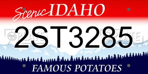 2ST3285 Idaho License Plate