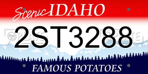 2ST3288 Idaho License Plate