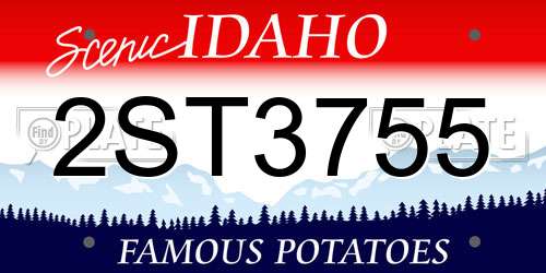 2ST3755 Idaho License Plate