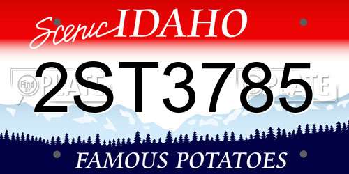 2ST3785 Idaho License Plate