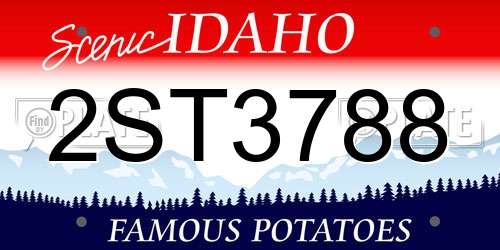 2ST3788 Idaho License Plate