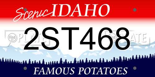 2ST468 Idaho License Plate