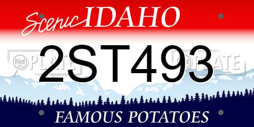 2ST493 Idaho License Plate