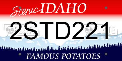 2STD221 Idaho License Plate