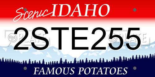2STE255 Idaho License Plate