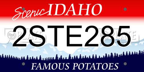 2STE285 Idaho License Plate
