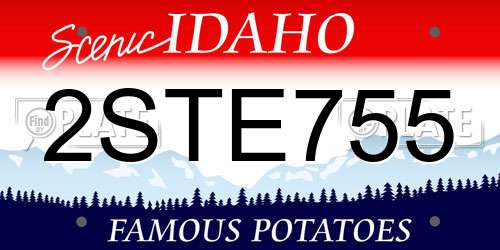 2STE755 Idaho License Plate