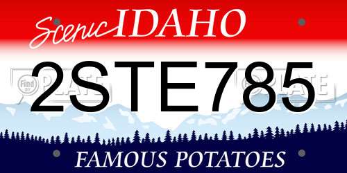 2STE785 Idaho License Plate