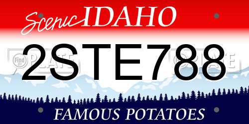 2STE788 Idaho License Plate
