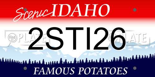 2STI26 Idaho License Plate