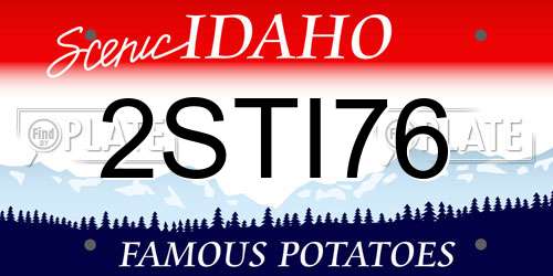 2STI76 Idaho License Plate