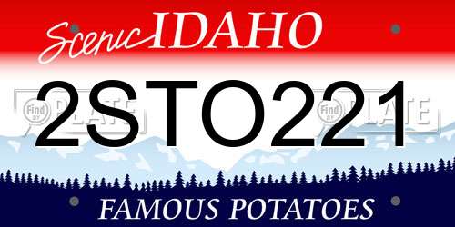 2STO221 Idaho License Plate