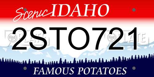 2STO721 Idaho License Plate
