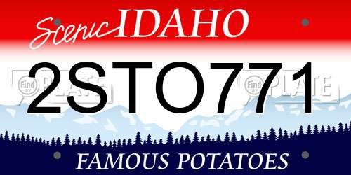 2STO771 Idaho License Plate