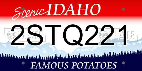 2STQ221 Idaho License Plate