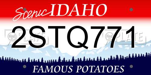 2STQ771 Idaho License Plate