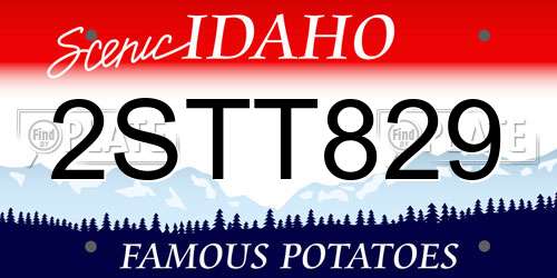 2STT829 Idaho License Plate