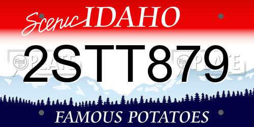 2STT879 Idaho License Plate