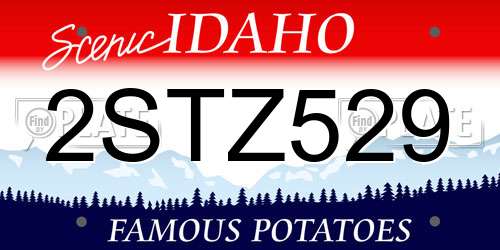 2STZ529 Idaho License Plate