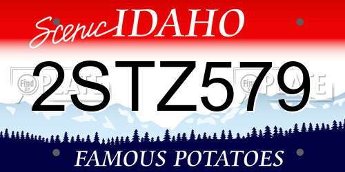 2STZ579 Idaho License Plate
