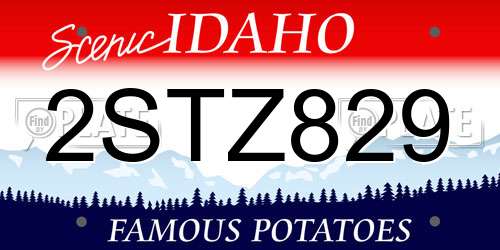 2STZ829 Idaho License Plate