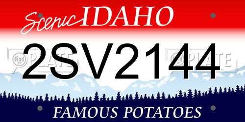 2SV2144 Idaho License Plate