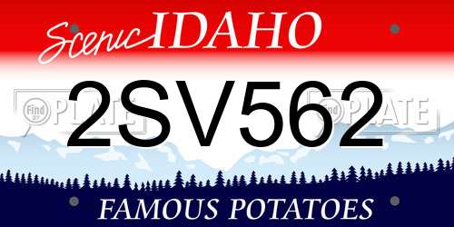 2SV562 Idaho License Plate