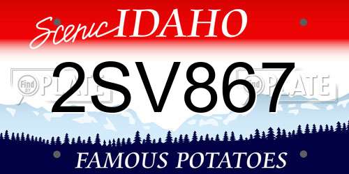 2SV867 Idaho License Plate