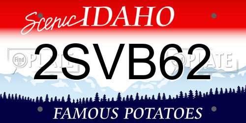 2SVB62 Idaho License Plate