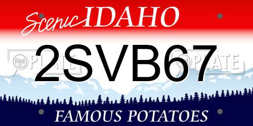 2SVB67 Idaho License Plate